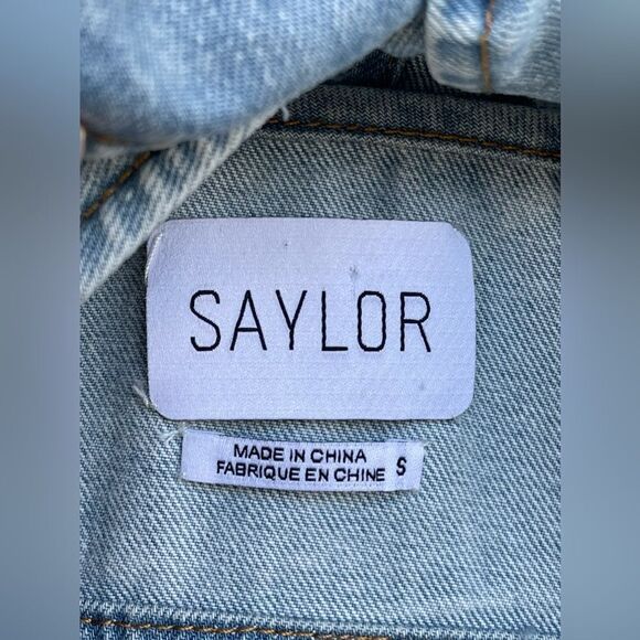 Saylor Nia denim Jumpsuit overall size small - Picture 9 of 15